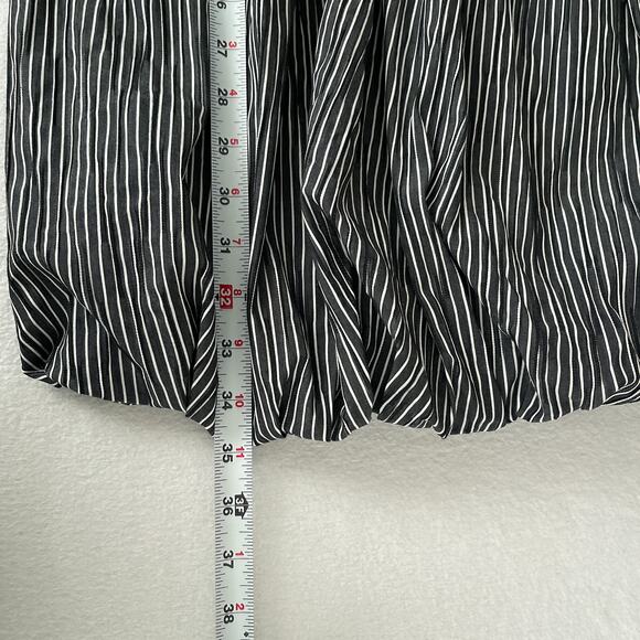 Tracy Reese Anthropologie Dress Women 10 Black Striped Bubble Hem Cocktail Retro - Picture 10 of 10